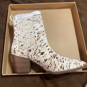 Lucky Brand Cowhide Booties